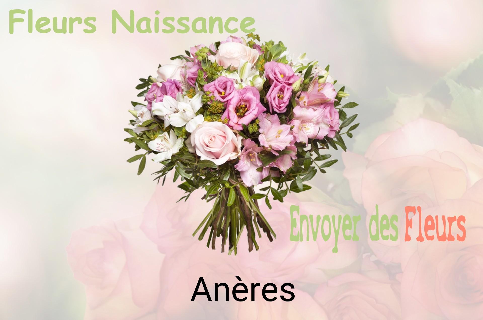 Bouquet de fleurs de naissance livré à Anères
